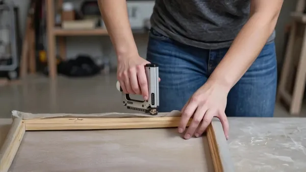 Essential tools for priming and preparing a linen canvas at home