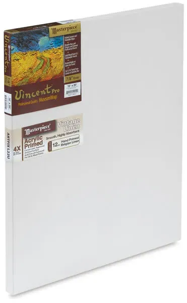 Masterpiece Artfix acrylic primed linen canvas offering durability and a smooth painting surface