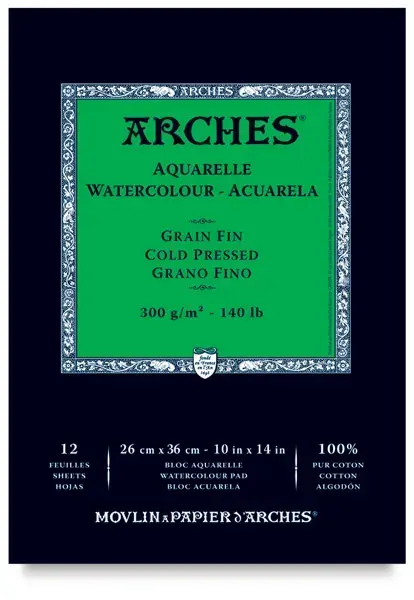 Arches Watercolor Pads – Premium 100% Cotton Paper for Artis