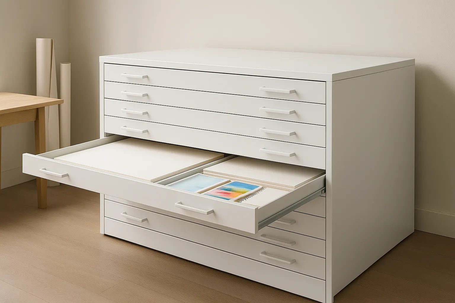Art Paper Storage Cabinet – Keep Artwork Flat, Clean & Ready