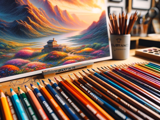 Caran d’Ache Luminance Colored Pencils with artwork