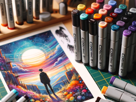Copic Sketch Markers with artwork