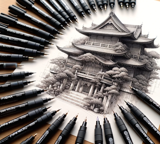 Sakura Pigma Micron Pens with artwork